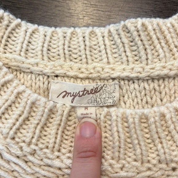 Mystree cream knitted sweater, very soft - Picture 3 of 3